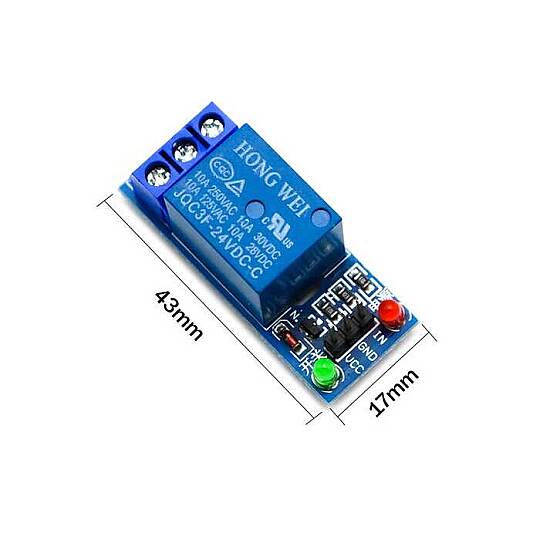 1 Kanal 24V Röle Modülü – Tek Kanallı 24V DC Röle Kontrol Kartı - 3