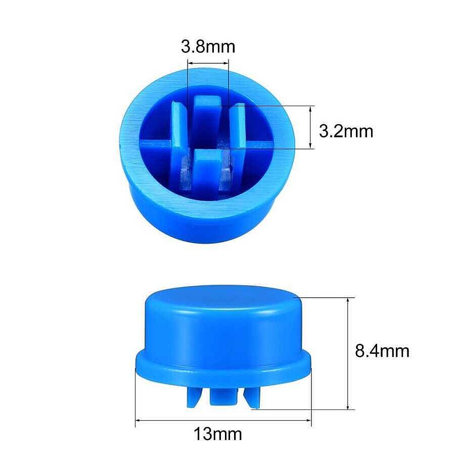 12x12 Mavi Tact Switch Buton Kapağı - 2