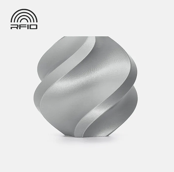 Bambu Lab PLA Basic Silver (Gümüş) Filament - 1