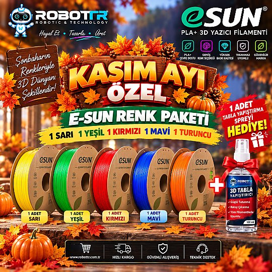 eSUN PLA+HS Filament Paketi KASIM AYI ÖZEL