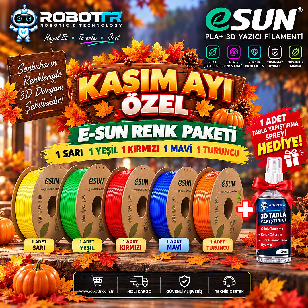 eSUN PLA+HS Filament Paketi KASIM AYI ÖZEL - 1