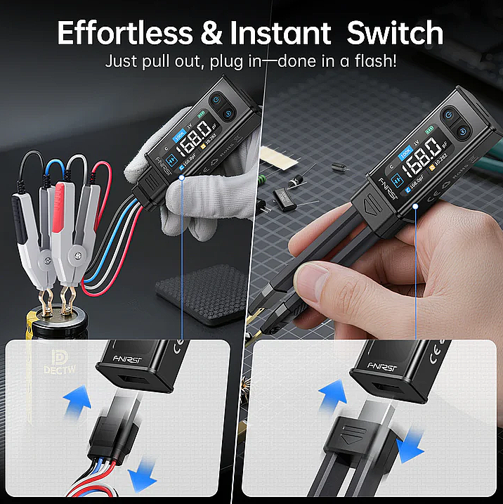 FNIRSI LCR-ST2 100kHz Akıllı Cımbız LCR ESR Metre - 2
