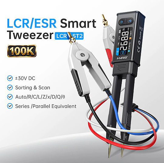 FNIRSI LCR-ST2 100kHz Akıllı Cımbız LCR ESR Metre - 4