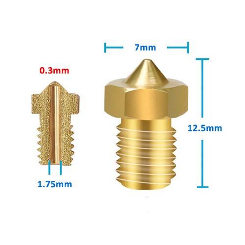 MK8 Makerbot Nozzle 0.3 mm – Pirinç