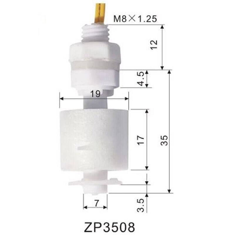ZP3508 Şamandıralı Su Seviye Sensörü 46x18mm – Sıvı Seviye Anahtarı - 3